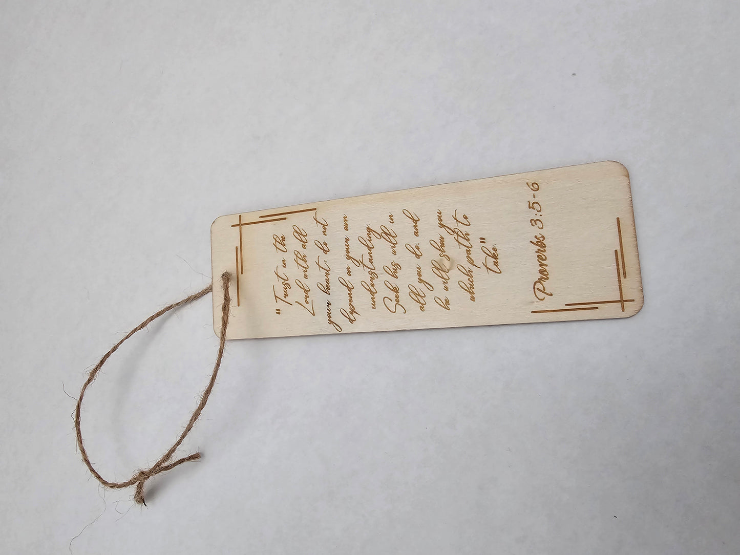 Custom Laser Engaved Wooden Bookmark - made to your design! Makes a great gift for someone special or a book club!