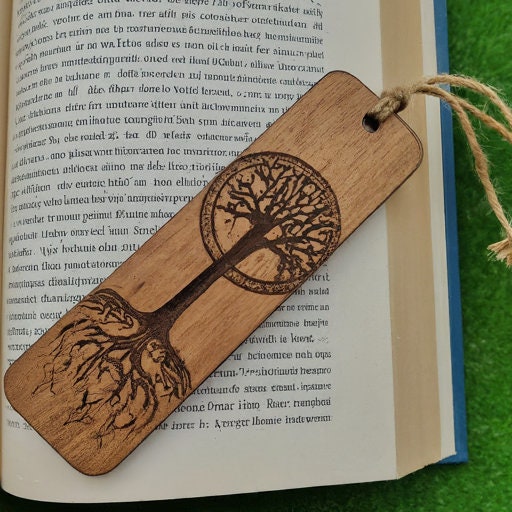 Custom Laser Engaved Wooden Bookmark - made to your design! Makes a great gift for someone special or a book club!